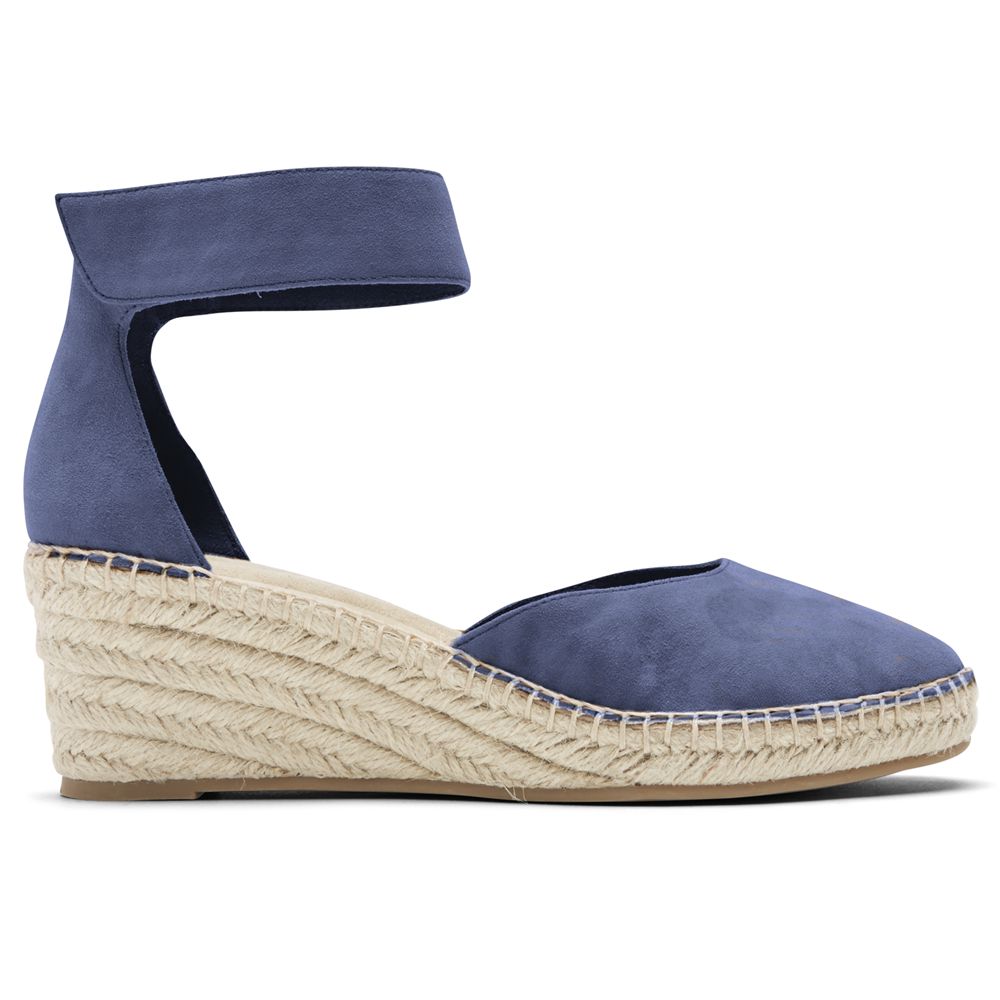 Sandalias Cunha Rockport Marah Ankle Strap Senhora - Azuis ( 782-VRAUOS )